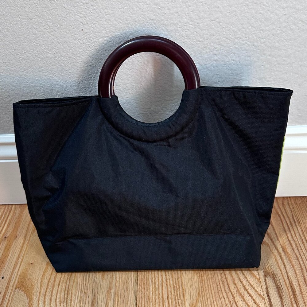 Silk Embroidered Patchwork Handbag - image 2